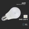 V-TAC PRO 8.5W E27 A60 meleg fehér LED lámpa izzó - 95 Lm/W, SAMSUNG chip - 21228