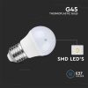 V-TAC G45 LED lámpa izzó 4.5W E27 - meleg fehér - 217407