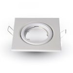   V-TAC billenthető beépíthető fehér spot lámpa keret, lámpatest 99x99 mm - 3472