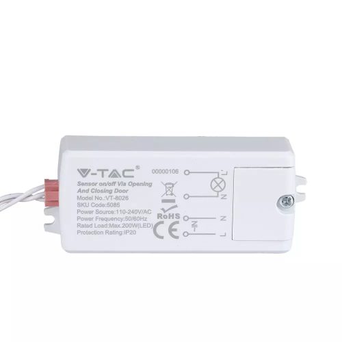 V-TAC non-kontakt ajtó/ablak nyitásérzékelő IP20 30° - 5085