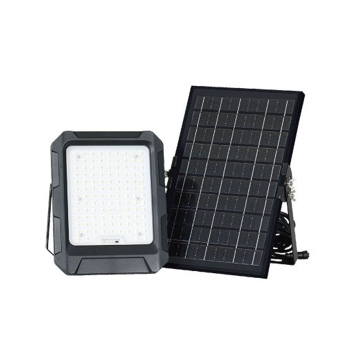 V-TAC napelemes LED reflektor, 10W, távirányítóval - 23438