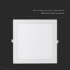 V-TAC süllyeszthető alumíniumházas szögletes 24W LED lámpa panel, hideg fehér - 214889