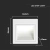 V-TAC LED lépcsővilágítás 3W - természetes fehér - 121284