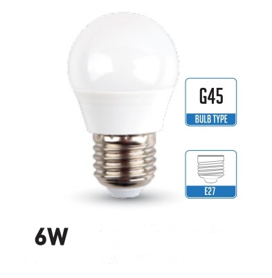 V-TAC LED lámpa izzó 6W E27 - meleg fehér - 4247
