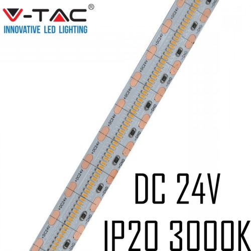 V-TAC beltéri SMD 24V LED szalag, meleg fehér, 700 LED/m - 2602