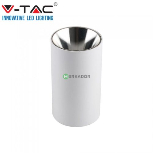 V-TAC felületre szerelhető fehér/króm mennyezeti spotlámpa - henger - 8590