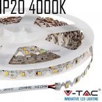   V-TAC hajlítható beltéri SMD LED szalag, 3528, természetes fehér, 60 LED/m - 2560
