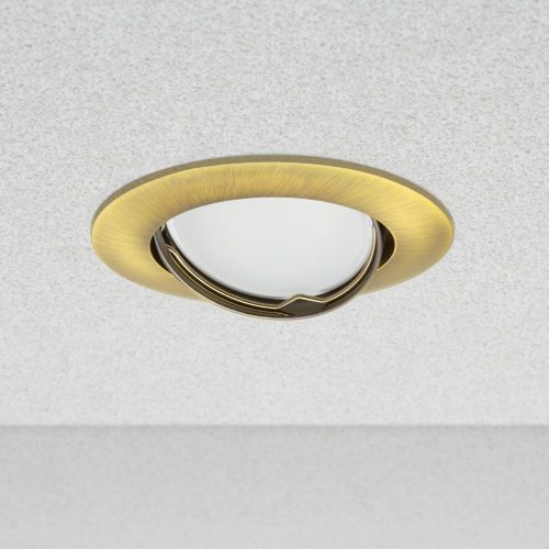 Phenomlight beépíthető billenthető GU10 LED spot lámpa keret, arany színű lámpatest