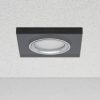 Phenomlight beépíthető GU10 LED spot lámpa keret, négyzet fekete üveg fix lámpatest