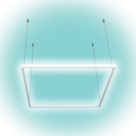 Természetes fehér LED panel 40W, 60 x 60cm driverrel, függesztékkel