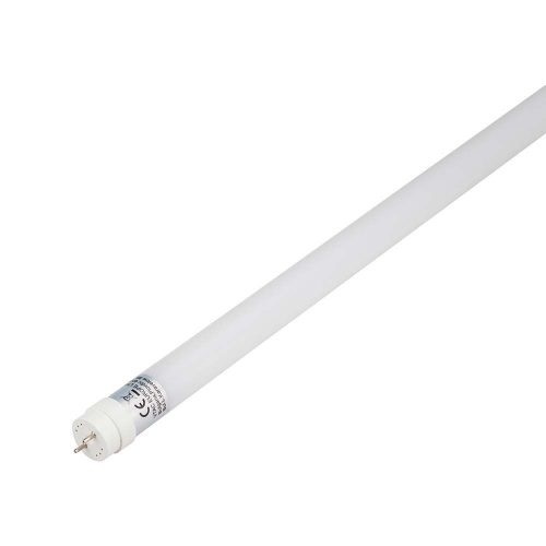 V-TAC szerelésmentes LED fénycső 120 cm T8 18W, 100 Lm/W - meleg fehér - 216263