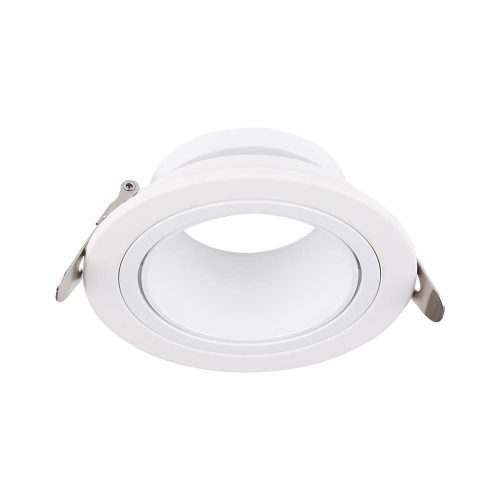 V-TAC beépíthető GU10 LED spot lámpa keret, fehér fix lámpatest - 10296