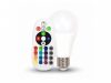 V-TAC színváltós RGB+ meleg fehér LED lámpa izzó 6W / E27 - 7324