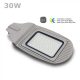 V-TAC utcai LED lámpa, kerti lámpatest póznára fényérzékelővel, 30W / hideg fehér - 5490