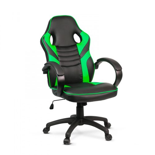 Gamer szék karfával - zöld