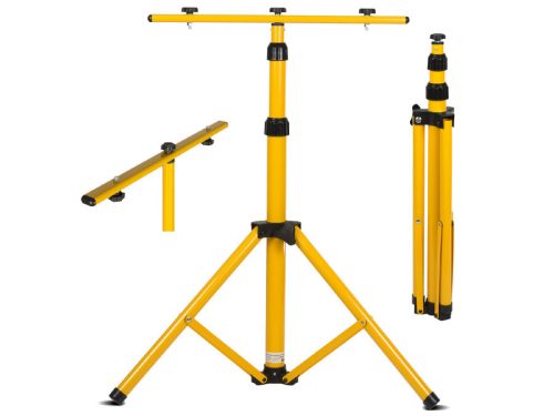 MK-583 háromlábú LED reflektor állvány, sárga tripod, max. 150 cm