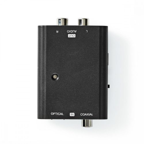 Digitális - analóg átalakító audio konverter, Toslink + Koaxiális - 2x RCA