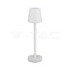 V-TAC 3W akkumulátoros asztali lámpa - Természetes fehér, fehér házzal - 10192