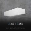 V-TAC 6W napelemes szögletes fali lámpa, természetes fehér, mozgásérzékelővel, fehér házzal - 10308