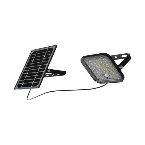 V-TAC szögletes napelemes lámpa, mozgásérzékelővel, hideg fehér - 10313
