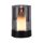 V-TAC 2W akkumulátoros asztali gyertya lámpa, füstözött búrával és fekete színű házzal - 10567