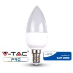   V-TAC PRO 7W E14 természetes fehér LED lámpa izzó - SAMSUNG chip - 112