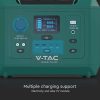 V-TAC hordozható töltőállomás, napelemmel is tölthető akkumulátor,  max. 300W - 11625