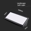 V-TAC fekete Landscape kültéri fali LED lámpa 12W - Meleg fehér, 100 Lm/W - 6807