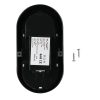 V-TAC fali / mennyezeti 8W ovális téglalap lámpa, IP54 - 6500K - fekete - 1310