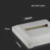 V-TAC fehér házas LED lépcsővilágítás 2W - IP65 - természetes fehér - 1320