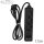 V-TAC hármas hosszabbító USB töltővel,  hálózati elosztó 1.5m, fekete - 8776