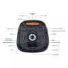 V-TAC Soundor hordozható aktív hangfal vezeték nélküli mikrofonnal, TWS, 35W - 8981