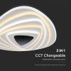 V-TAC Dekoratív 120W okos mennyezeti csillár, távirányító és WiFi vezérléssel, CCT - 15357