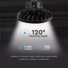 V-TAC LED 1-10V dimmelhető csarnokvilágító, Samsung chipes mélysugárzó lámpa 100W, 4000K - 20063