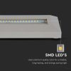 V-TAC szürke házas IP65 LED lépcsővilágítás 3W - meleg fehér - 211331