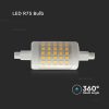V-TAC R7S izzó, 7W 78mm LED vonalizzó, 100 Lm/W - meleg fehér - 212713