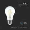 V-TAC Filament 6W E27 A60 COG LED izzó, meleg fehér - 214272