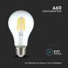 V-TAC Filament 10W E27 A60 COG LED izzó, meleg fehér - 214410