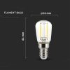 V-TAC hűtőszekrény LED izzó 2W, E14, ST26 - Meleg fehér - 214444