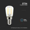 V-TAC hűtőszekrény LED izzó 2W, E14, ST26 - Meleg fehér - 214444