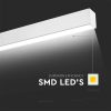 V-TAC felületre szerelhető vonalvilágító LED lámpa Samsung chippel - Természetes fehér, fehér házzal - 21463