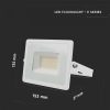 V-TAC 30W SMD LED reflektor, fényvető természetes fehér - fehér ház - 215956