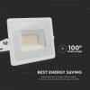 V-TAC 30W SMD LED reflektor, fényvető természetes fehér - fehér ház - 215956