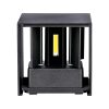 V-TAC fekete kültéri fali lámpa állítható fénysugárral - IP65, 5W, meleg fehér - 217078