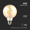 V-TAC borostyán filament 4W G95 LED izzó - 2200K - 217146