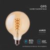 V-TAC borostyán filament 4.8W G95 LED izzó - 1800K - 217217
