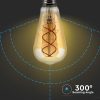 V-TAC borostyán filament 4.8W ST64 LED izzó - 1800K - 217218