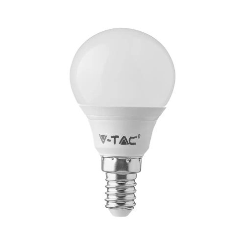 V-TAC LED lámpa P45 izzó 4.5W E14 hideg fehér - 3 db/csomag - 217359