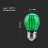 V-TAC dekor filament 2W E27 G45 LED izzó, zöld - 217411