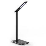   V-TAC 4W LED-es asztali lámpa, beépített vezeték nélküli töltéssel, változtatható fényhőmérséklettel, fekete - 218600